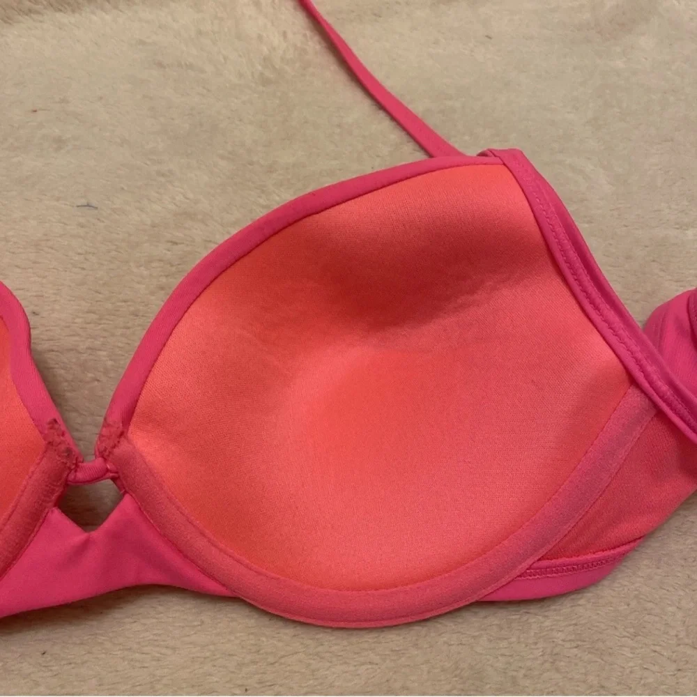 Shade & Shore Vibrant Pink Bikini with Multicolor Bottom